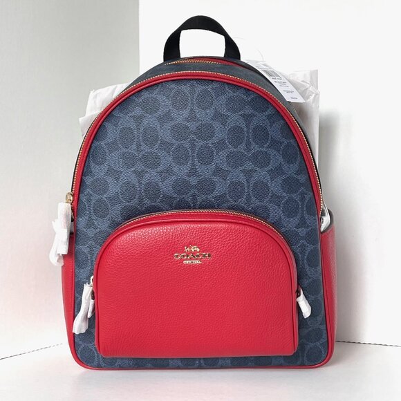 coach court large backpack In Blocked Signature Canvas Selling Out Fast. Large Court